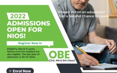 Register Now In OBE (3rd, 4th & 8th Class). Admissions to NIOS are now open.